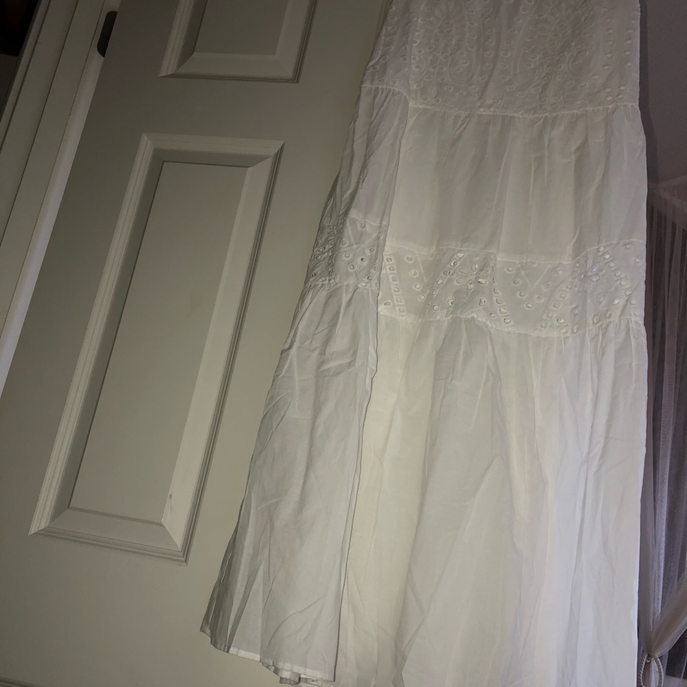 White fashionova maxi skirt